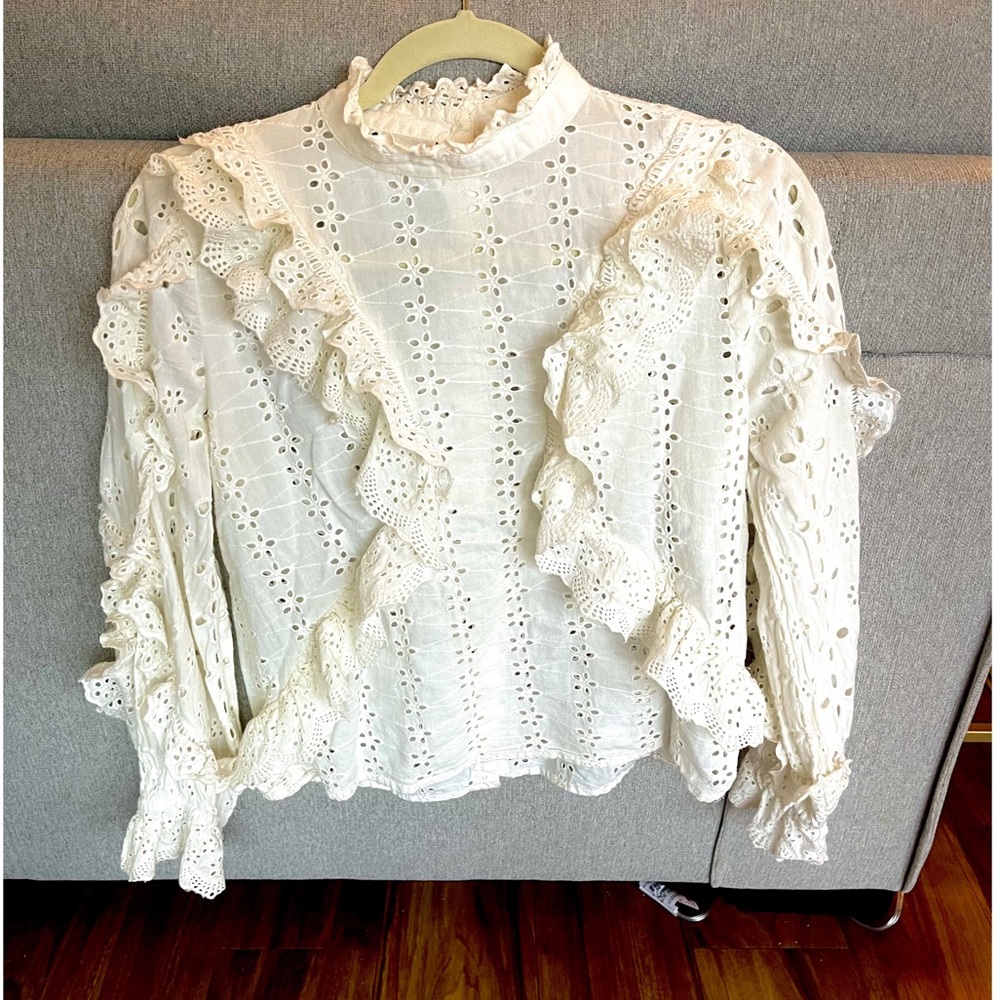Glamorous Abigail Ruffled Blouse - Size: Small - Purchased from Anthropology - Picture 4 of 5